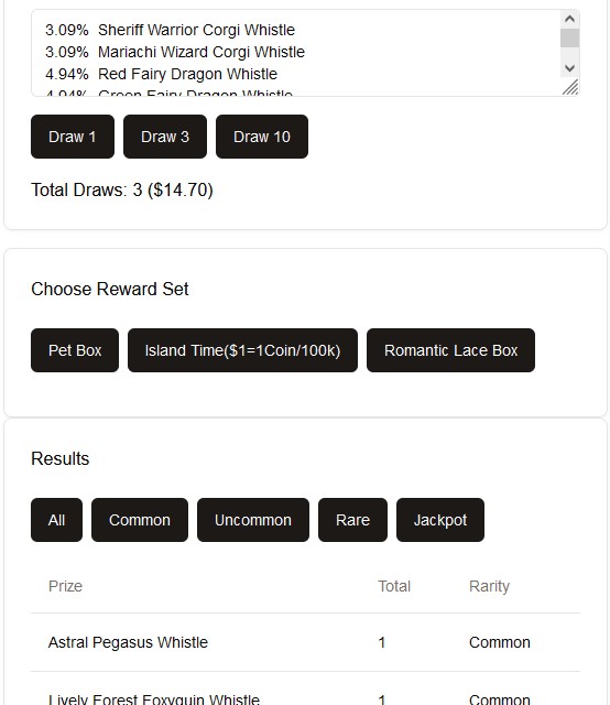 GachaSim React.js Website (Mabinogi)